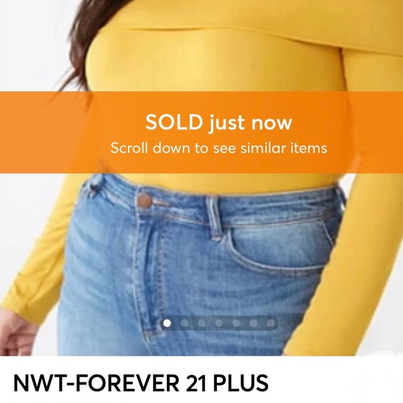 NWT-FOREVER 21 PLUS off the shoulder bodysuit - Picture 1 of 8